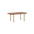 Elegante houten tafel met gouden poten**