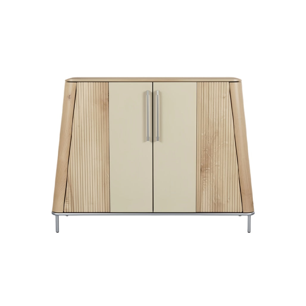 Modern houten dressoir met twee deuren**