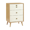 ** Moderne ladekast met vier lades en gouden handgrepen